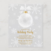 Papier Budget Élégant Ornement Snowflakes Invitations de (Devant)