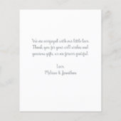 Papier Budget Elegant Photo Collage de bébé Merci de nais (Dos)