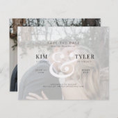 Papier Budget élégant photo mariage moderne enregistrer l (Devant / Derrière)