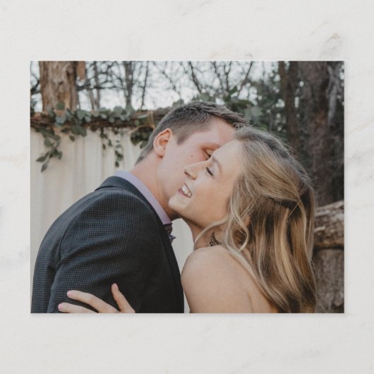 Papier Budget élégant photo mariage moderne enregistrer l (Dos)