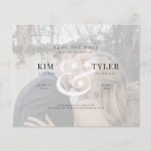 Papier Budget élégant photo mariage moderne enregistrer l (Devant)