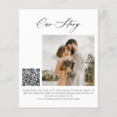 Papier Budget élégant photo QR code mariage enregistrer l (Dos)