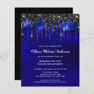 Papier Budget Élégant Police Application de la loi Retrai