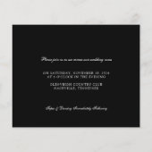 Papier BUDGET Élégant renouvellement de vœux d'anniversai (Dos)