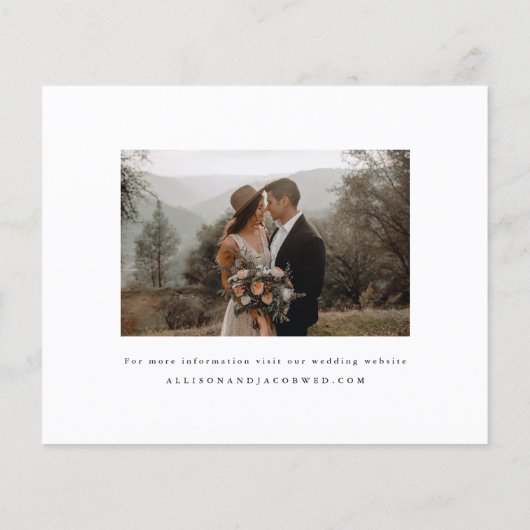 Papier Budget Élégant Script Photo Mariage Enregistrer La (Dos)