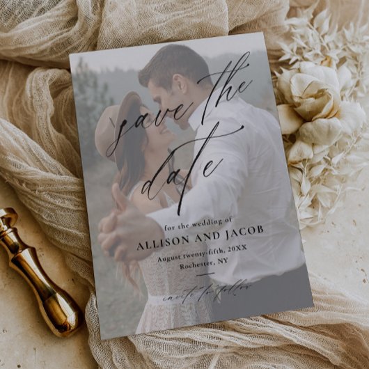 Papier Budget Élégant Script photo mariage Enregistrer la