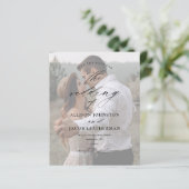 Papier Budget Élégant Script photo mariage Enregistrer la (Debout devant)