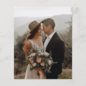 Papier Budget Élégant Script photo mariage Enregistrer la (Dos)