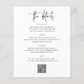 Papier Budget Élégant Tout en un QR Code 3 Mariage photo (Dos)