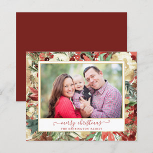Papier Budget Élégant vacances Floral Noël Photo