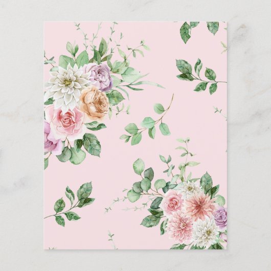 Papier Budget Élégant verdure Faire-part de mariage Flora (Dos)