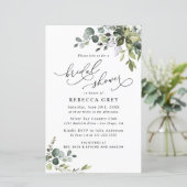 Papier Budget Élégant verdure Invitation de douche nuptia (Debout devant)