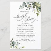 Papier Budget Élégant verdure Invitation de douche nuptia (Devant)