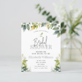 Papier BUDGET Élégante verdure Invitation de douche nupti (Debout devant)