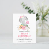 Papier Budget Elephant 2e anniversaire Invitation de la F (Debout devant)
