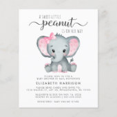 Papier Budget Elephant Baby Girl Douche par Invitation (Devant)