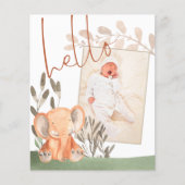 Papier Budget Elephant Baby Photo Faire-part de naissance (Devant)