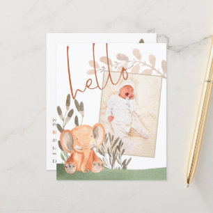 Papier Budget Elephant Baby Photo Faire-part de naissance