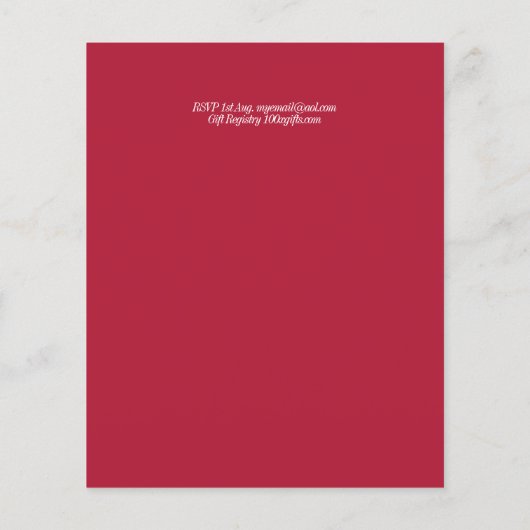 Papier BUDGET Elephant Baby shower Invitation rose profon (Dos)