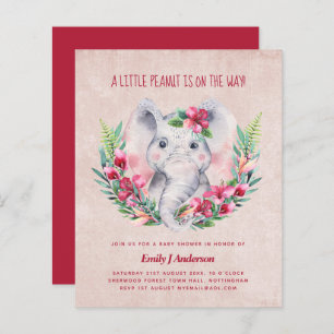 Papier BUDGET Elephant Baby shower Invitation Safari