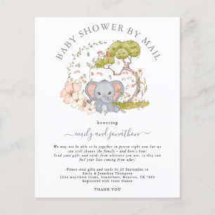 Papier Budget Elephant Baby shower par invitation postale