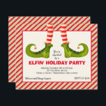 Papier Budget Elf Legs Noël Fête Invitations<br><div class="desc">Les petites invitations en papier de 4, 5 po x 5, 6 po comportent des jambes d'elfe amusantes et des informations de fête en lettres chic sur ces invitations de fêtes de Noël. Ces invitations abordables sont imprimés sur du papier de 110 livres disponible en 3 tailles. **LES ENVELOPPES BLANCHES...</div>