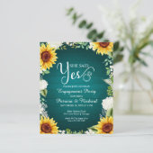 Papier Budget Elle A Dit Oui Engagement Partie Invitation (Debout devant)