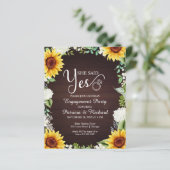 Papier Budget Elle A Dit Oui Engagement Partie Invitation (Debout devant)