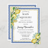 Papier Budget Elle a trouvé son invitation au citron Main (Devant / Derrière)