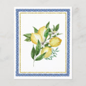 Papier Budget Elle a trouvé son invitation au citron Main (Dos)