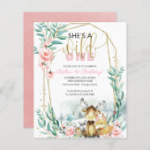 Papier Budget Elle est un sauvage une première invitation (Devant / Derrière)