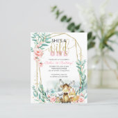 Papier Budget Elle est un sauvage une première invitation (Debout devant)