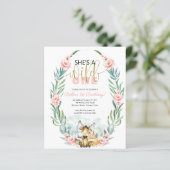 Papier Budget Elle est un sauvage une première invitation (Debout devant)