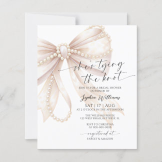 Papier Budget Elle Noue le Nœud Lavage de Mariée de Perle