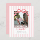 Papier Budget Elle tourne un arc rose en forme Anniversai (Devant / Derrière)