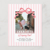 Papier Budget Elle tourne un arc rose en forme Anniversai (Devant)