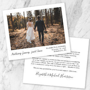 Papier Budget Elopement Maintenant Parti Plus tard Photo