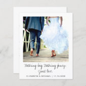 Papier Budget Elopement Party Plus tard Photo Mariage (Devant / Derrière)