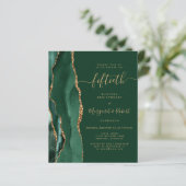 Papier Budget Emerald Agate Gold 50th Anniversary Party (Debout devant)