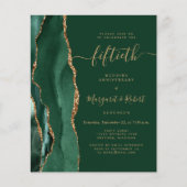 Papier Budget Emerald Agate Gold 50th Anniversary Party (Devant)
