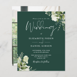 Papier Budget Emerald Foliing Faire-part de mariage photo