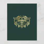 Papier Budget Emerald & Gold Masquerade Sweet 16 Party (Dos)