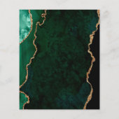 Papier Budget Emerald Green Agate Corners Mariage Invitat (Dos)