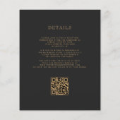 Papier Budget Emerald Green Agate Gold QR Code Mariage (Dos)