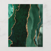 Papier Budget Emerald Green Agate Mariage Invitation (Dos)