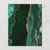 Papier Budget Emerald Green Agate QR Code Mariage Invitat (Dos)