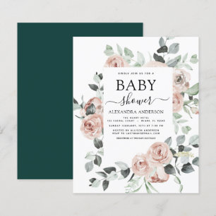 Papier Budget Emerald Green Baby shower Floral