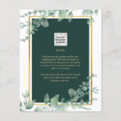 Papier Budget Emerald Green Botanical Gold Wedding Invita (Dos)