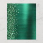 Papier Budget Emerald Green brossé Mariage de métal (Dos)