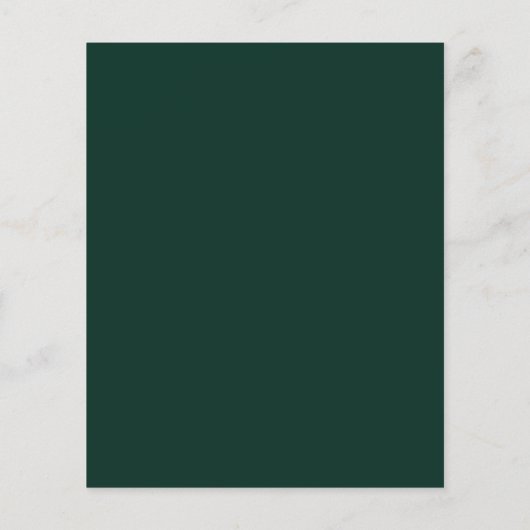 Papier Budget Emerald Green Crest Faire-part de mariage (Dos)